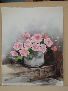 vaso di rose